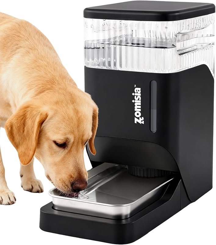 ZOMISIA 8L Automatic Dog Water Dispenser with Stainless Steel Bowl, BP