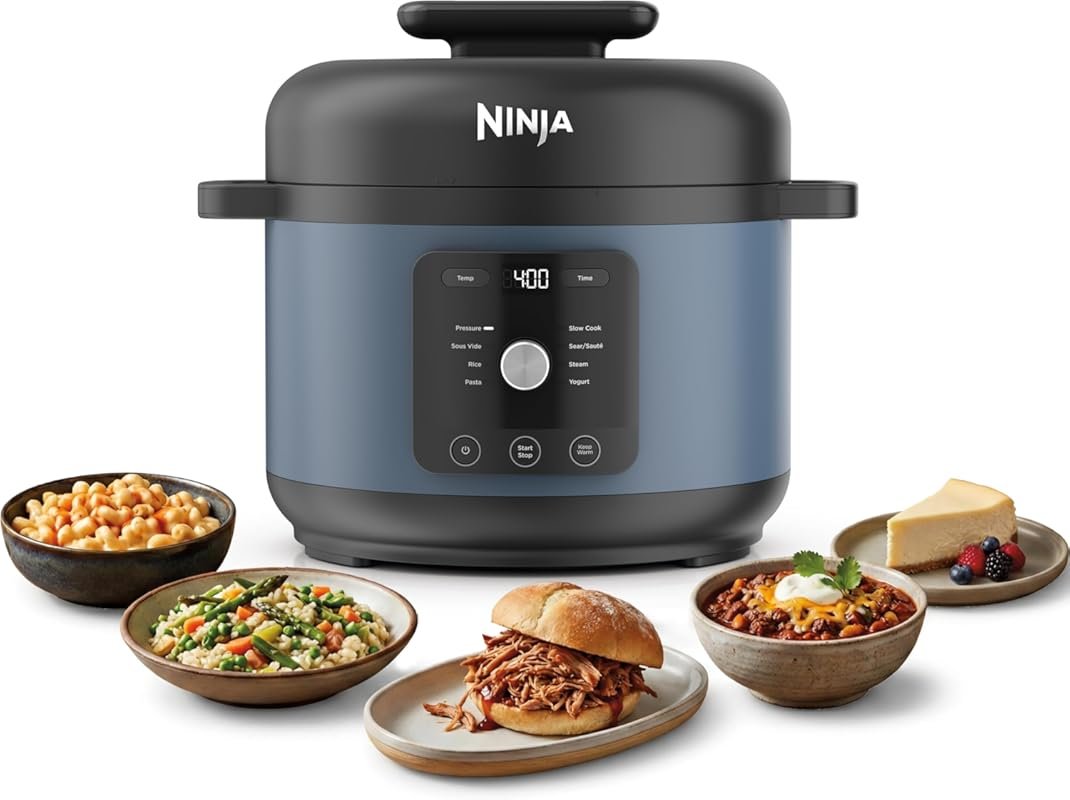 Ninja HyperHeat 9-in-1 Electric Pressure Cooker, PFAS-Free Pot, Blue M
