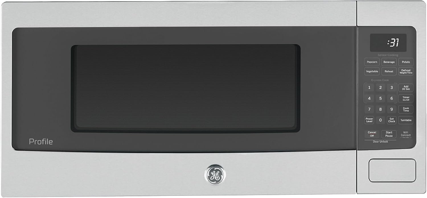 GE Profile 1.1 Cu Ft Countertop Microwave with Sensor Cooking, Wi-Fi &