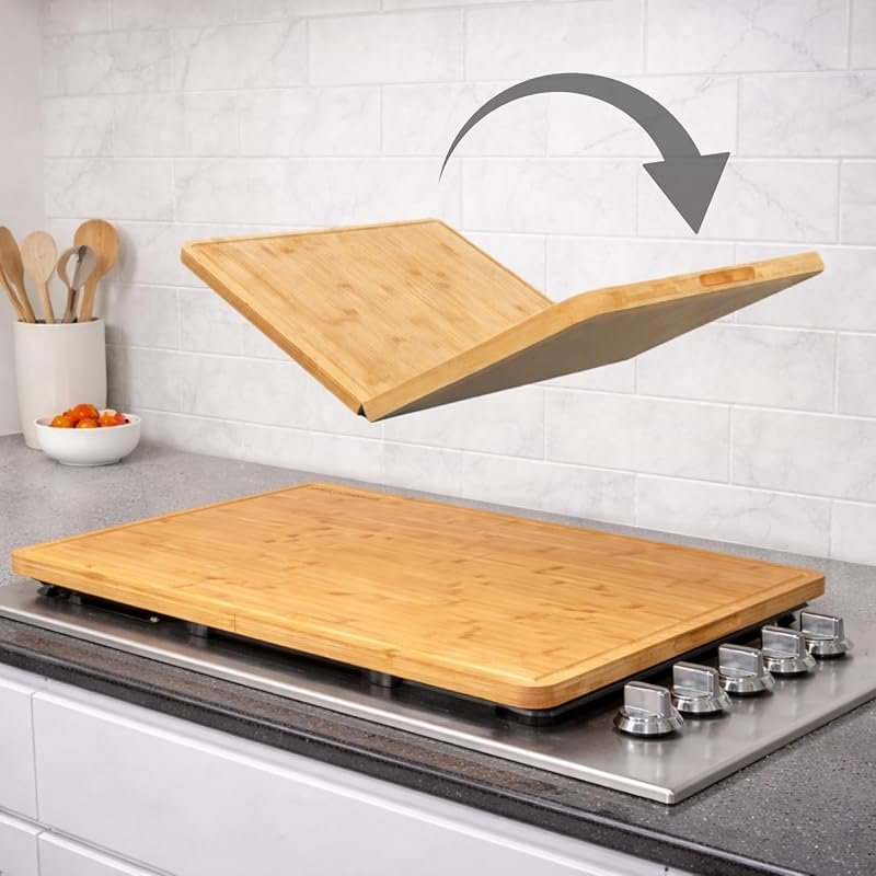 Extra Large Foldable Stovetop Cover Cutting Board – Double-Sided 29