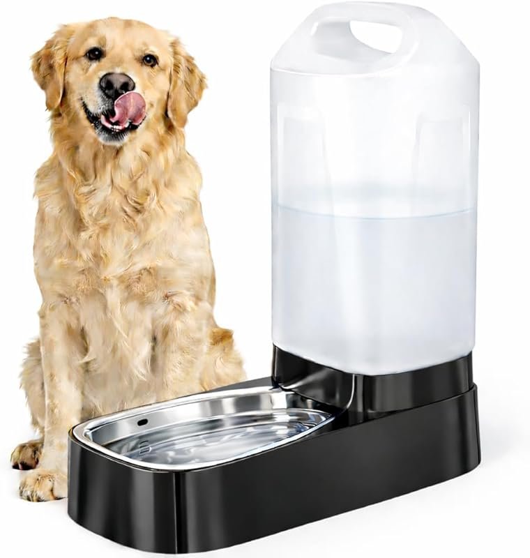 Automatic Dog Water Dispenser 2.4 Gallon with 304 Stainless Steel Bowl