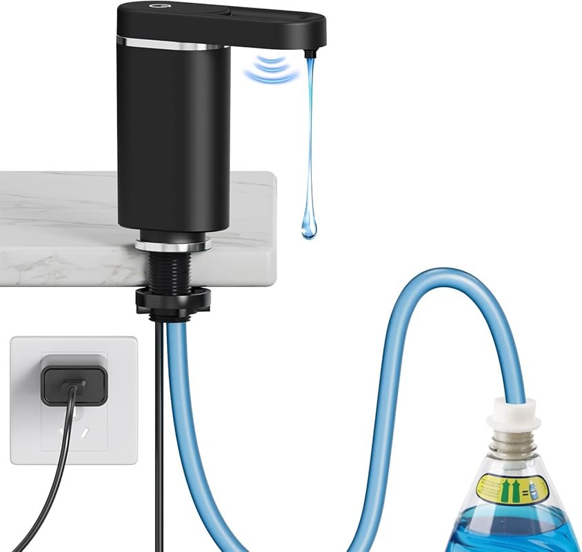 Automatic Dish Soap Dispenser for Kitchen Sink, Touch-Free Electric Pu