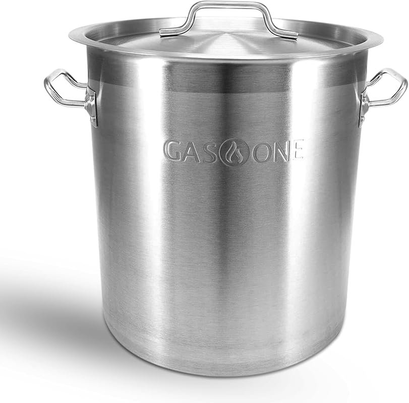 GasOne 20-Quart Tri-Ply Bottom Stainless Steel Stockpot for Brewing & 