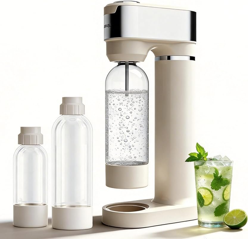 Sparkling Water Maker for Home, Soda Streaming Machine with 2 BPA Free