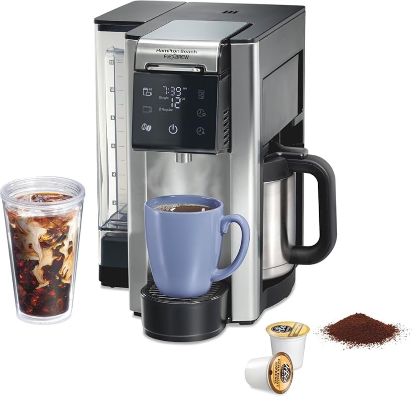 Hamilton Beach FlexBrew 5-in-1 Thermal Programmable 12-Cup & Single Se