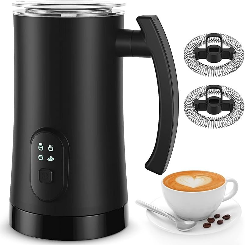 4-in-1 Electric Warm & Cold Foam Maker for Coffee, Latte, Cappuccino, 