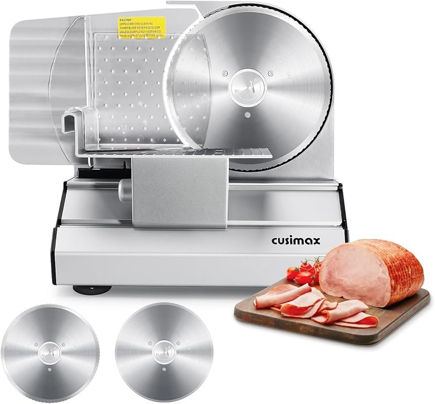 CUSIMAX Electric Meat Slicer with Dual 7.5