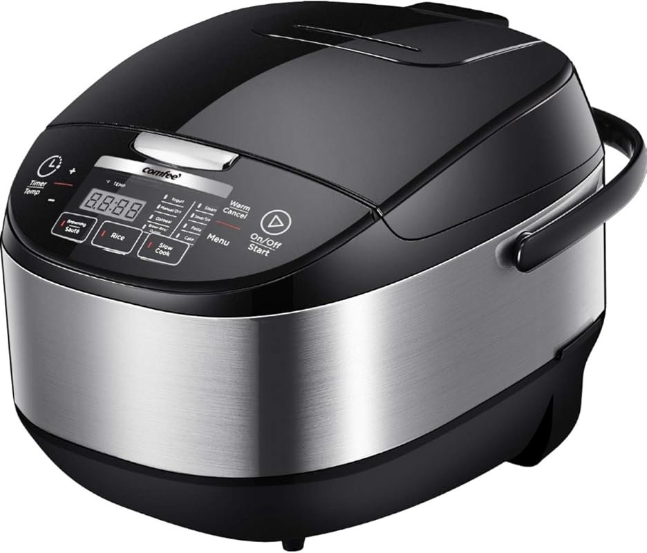 COMFEE' Large 10-Cup Japanese Rice Cooker with Fuzzy Logic, 11 Presets