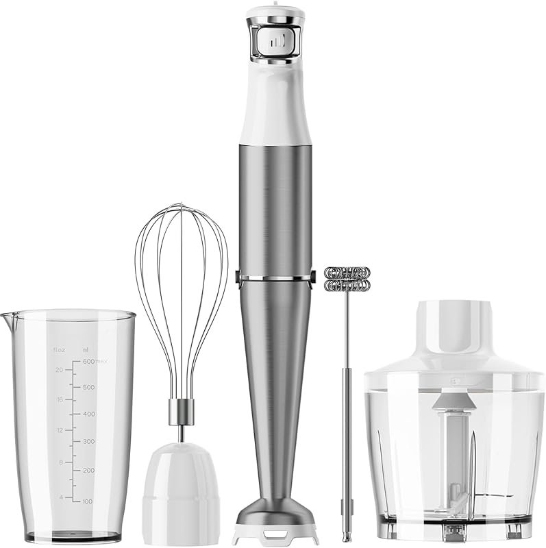 Turelar Corded Immersion Blender with 1100W Power, Variable Speed & Fr
