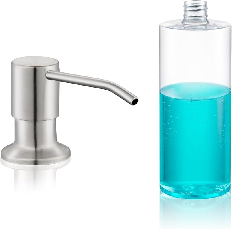 Brushed Nickel Stainless Steel Kitchen Sink Soap Dispenser with 11oz T