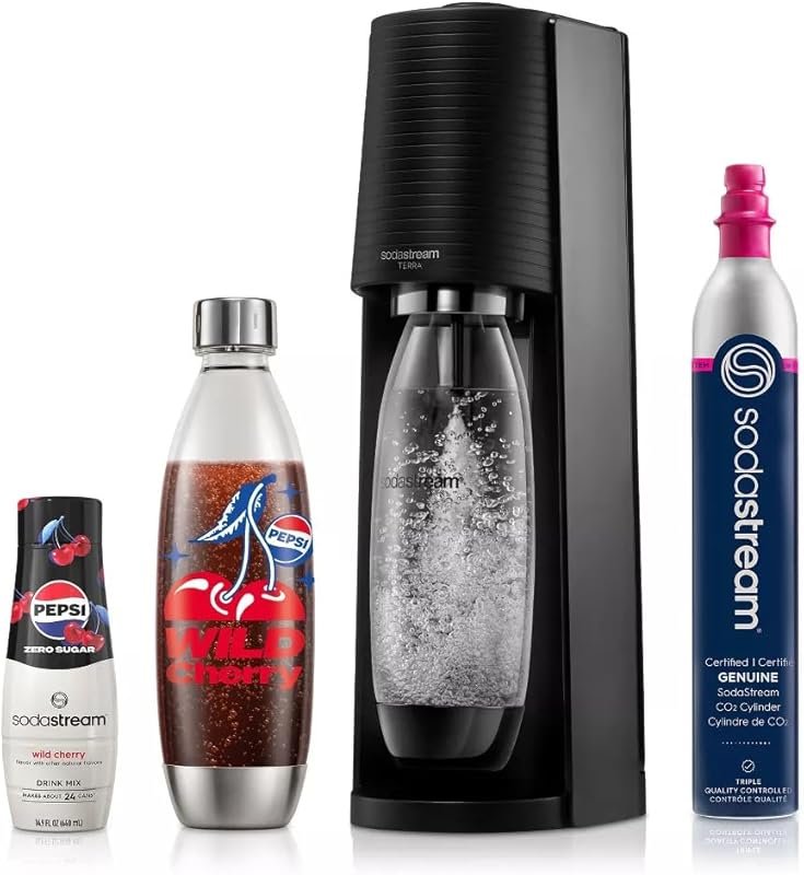 SodaStream Terra Wild Cherry Pepsi Soda Maker Starter Kit