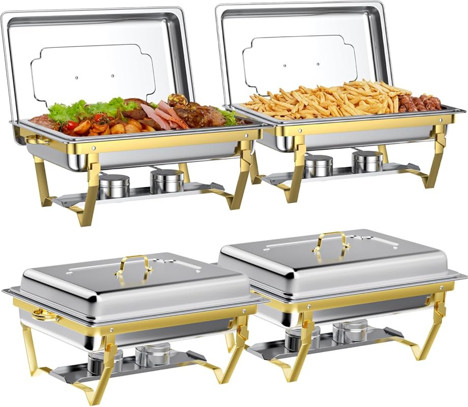 Chafing Dishes with Lids for Catering – Full-Size Buffet Warmers & Ser