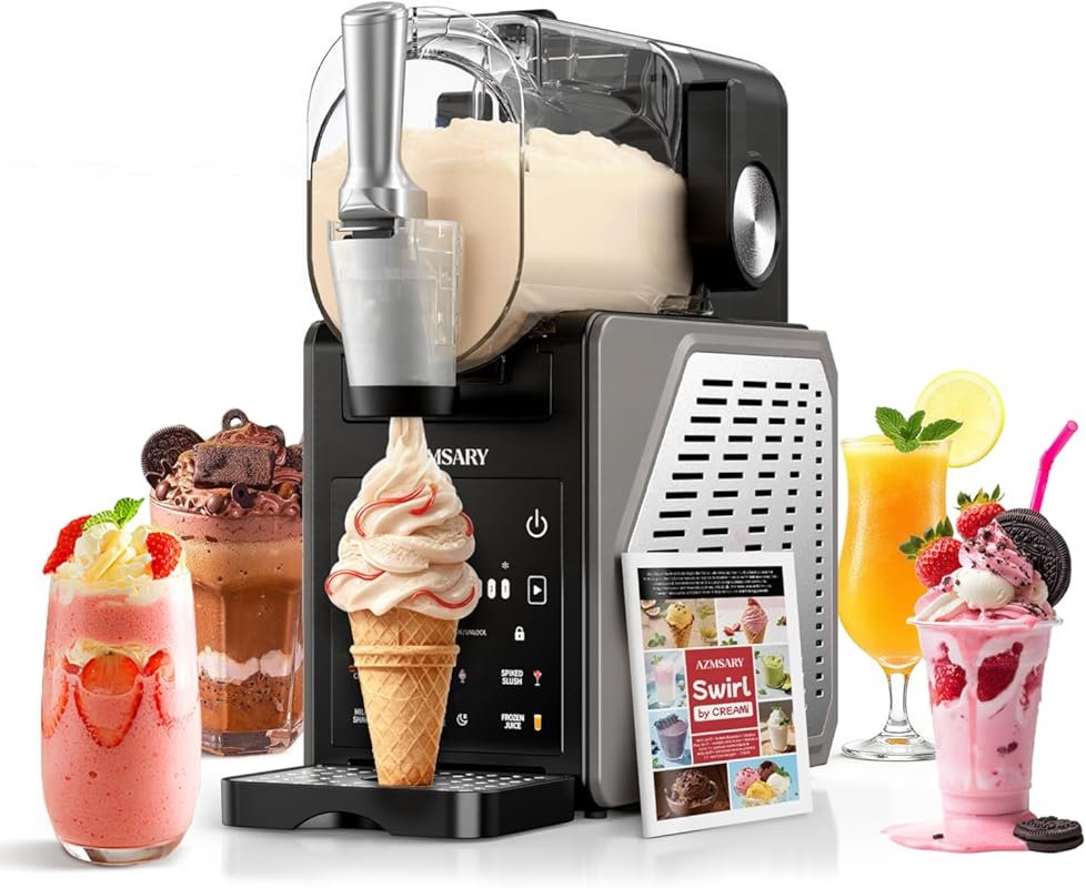 No Ice Needed 85oz Slushie Machine with LED Display, 6 Preset Programs