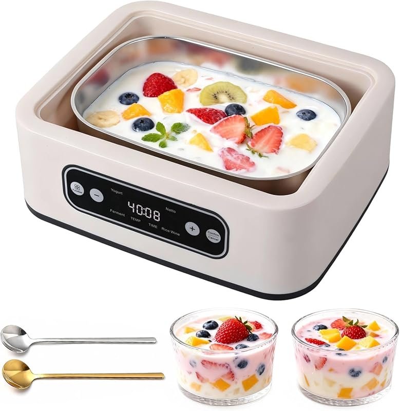 Fully Automatic Yogurt Maker with Timer, Temperature Control & Auto Sh