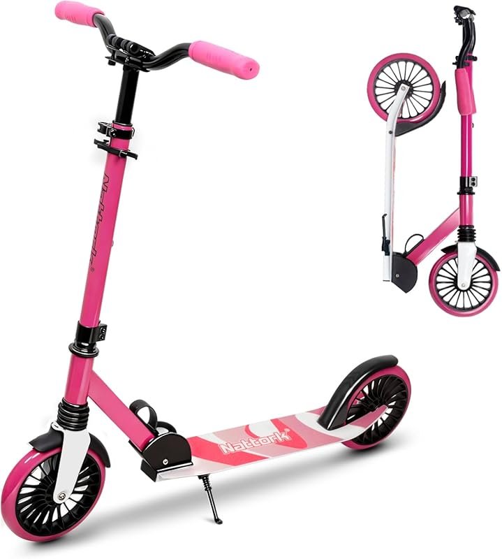 Nattork Kick Scooter for Kids 6+ – Adjustable Height, 8
