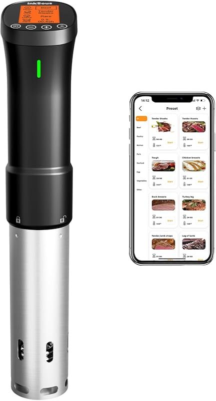 2.4G WIFI Sous Vide Cooker – 1000W Ultra-Quiet Immersion Circulator wi