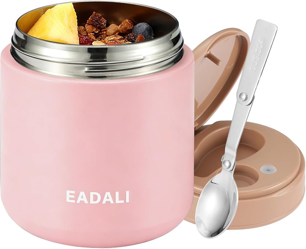 Eadali 15.2oz Kids Hot Food Jar 316 Stainless Steel Leakproof Wide Mou