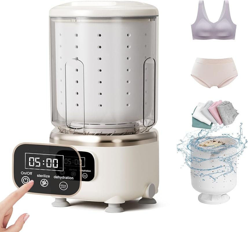 Underwear Washing Machine Mini Portable Washer & Spin Dryer Combo, 2L 