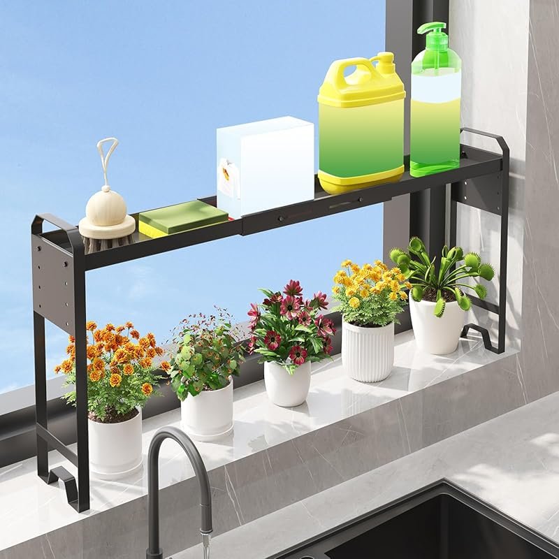 Expandable Adjustable Over Sink & Window Plant Shelf – Multi-Purpose K