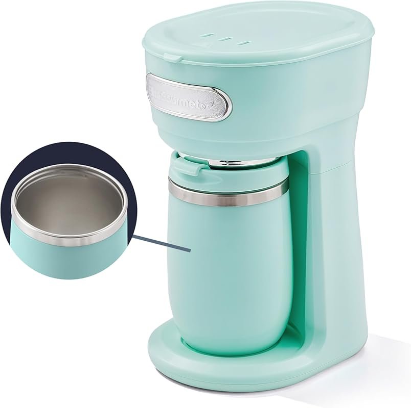 Elite Gourmet Personal Single-Serve Coffee Maker with Travel Mug, Dual