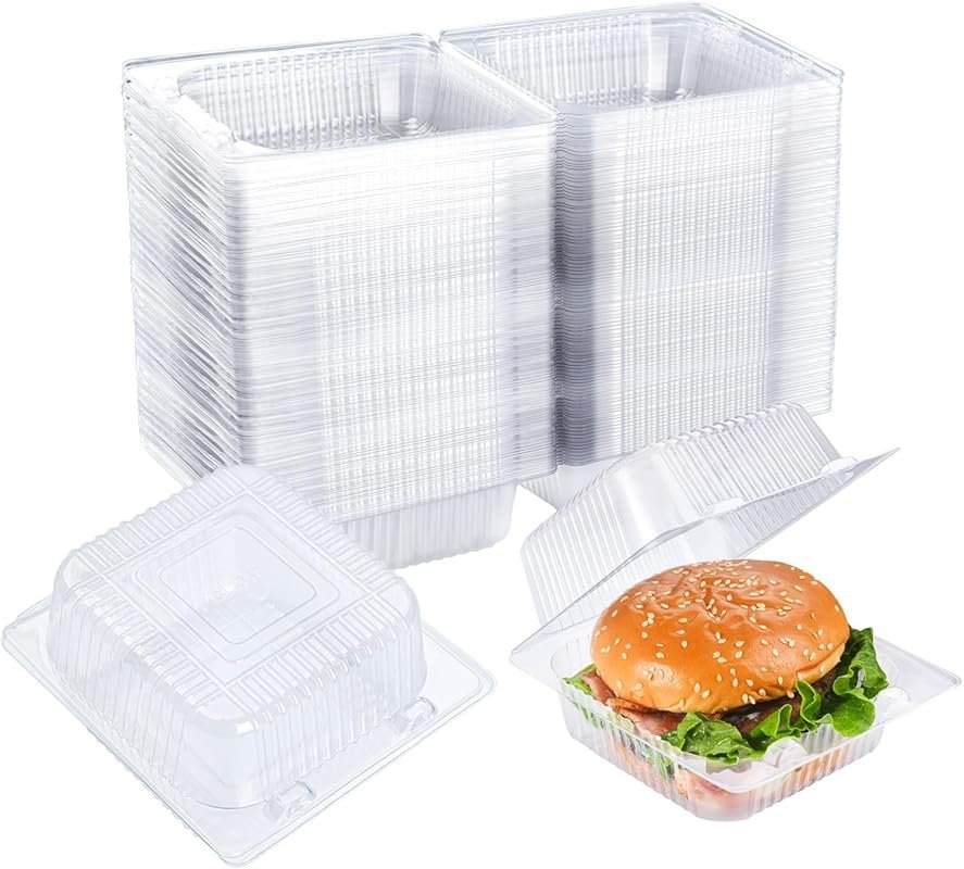 Evnlo 200-Pack Thickened Disposable Clamshell Food Containers with Lid