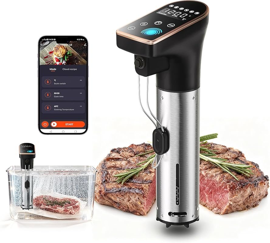 IPX7 Waterproof Sous Vide Machine – 1300W Quiet Immersion Circulator w