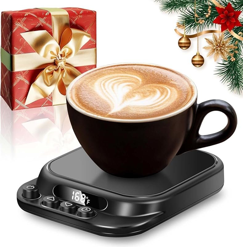 Graphene-Heated Coffee Mug Warmer with 7 Temp Settings & 1-12H Timer, 