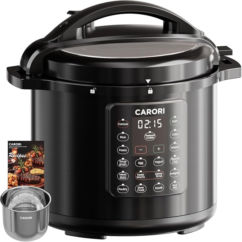 12-in-1 Electric Pressure Cooker 8 Quart with Stainless Steel Pot, 120
