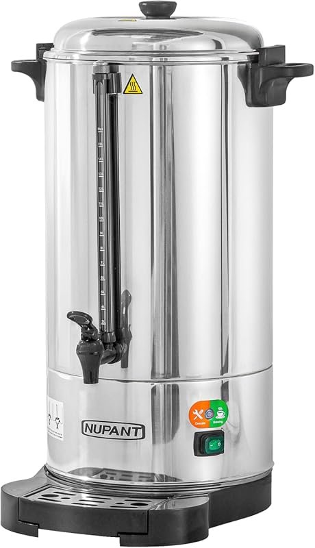 Commercial Coffee Urn 100 Cup/15L with Upgraded Percolator, Double Wal