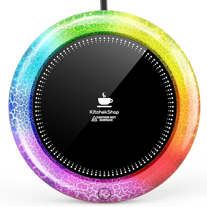 LED Color Coffee Mug Warmer with Gravity Sensor, Fast Heating & High T