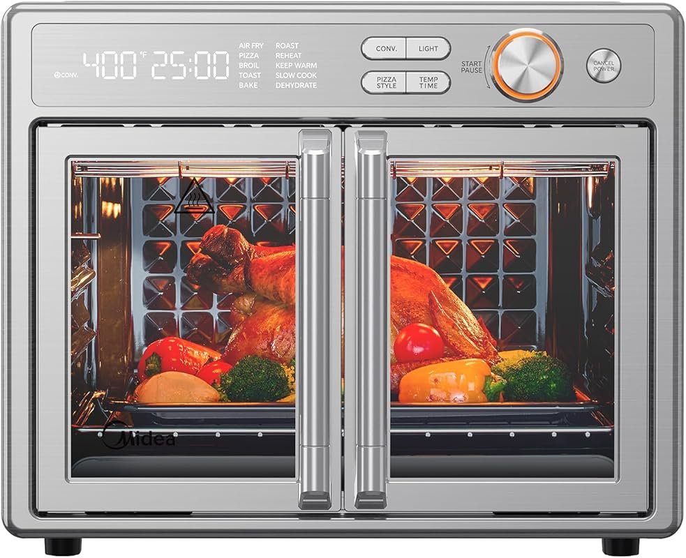 Midea Flexify Pro French Door Air Fryer Toaster Oven, 26.4 QT, precisi