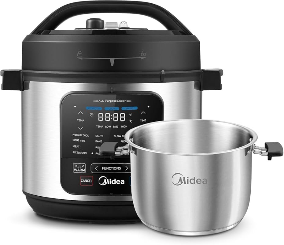 Midea 10-in-1 Electric Pressure Cooker with Slow Cooker, Steamer & Sous