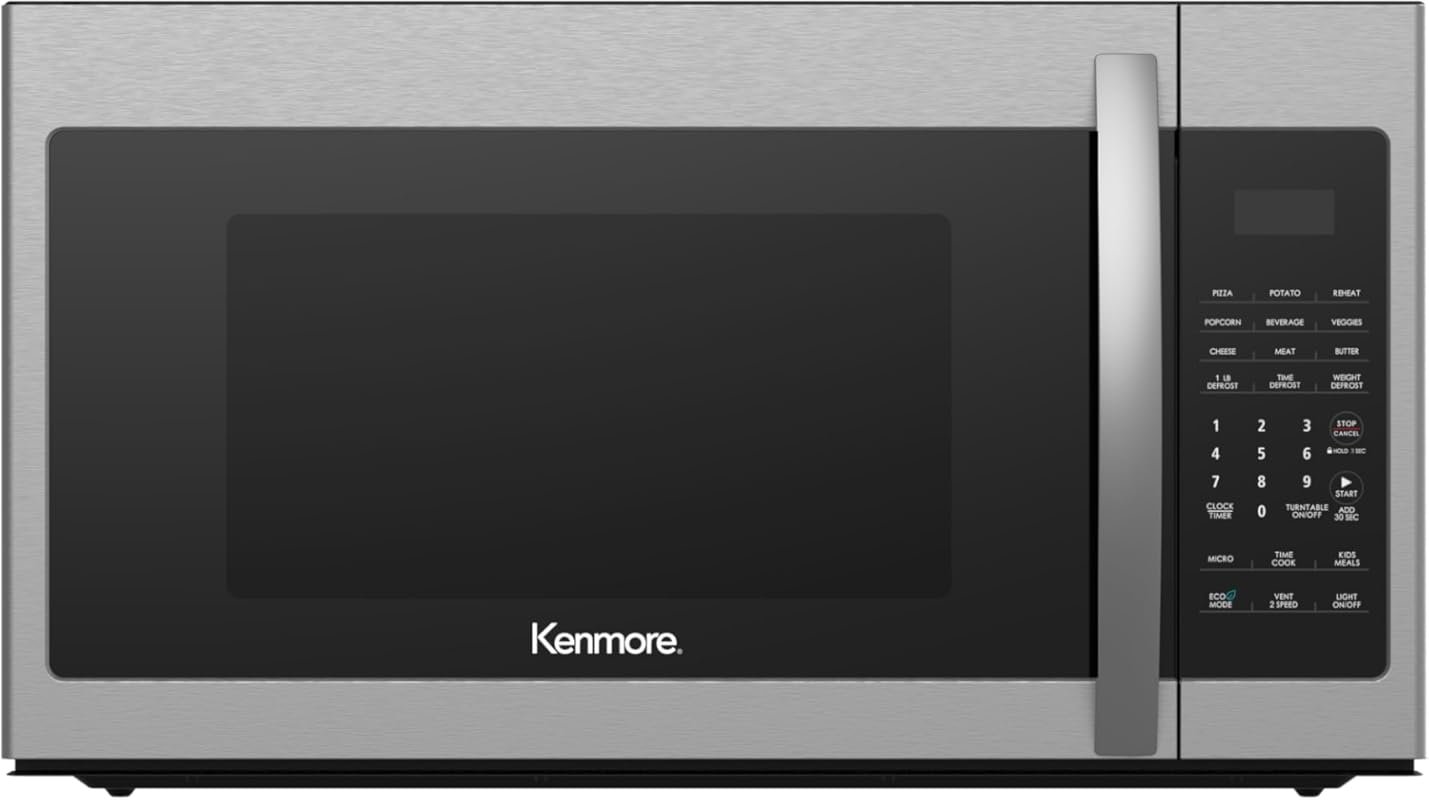 Kenmore Over-The-Range Microwave with ECO Mode & 9 Auto-Cook Programs