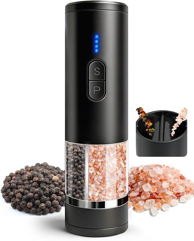 Aotto Electric 2-in-1 Salt and Pepper Grinder Set – USB-C Rechargeable
