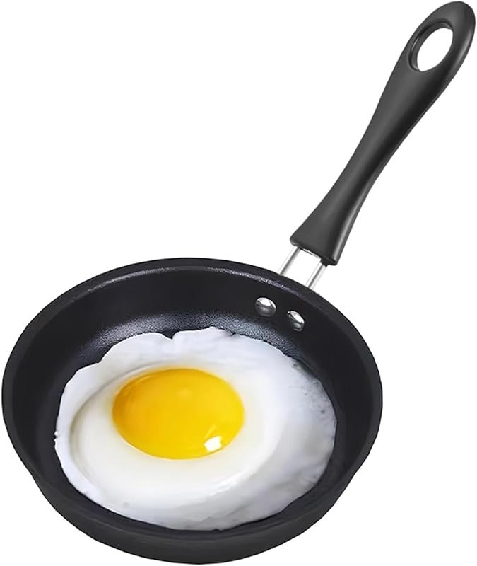 4.92-Inch Nonstick Mini Frying Pan for One Egg, Ergonomic Handle, Stai