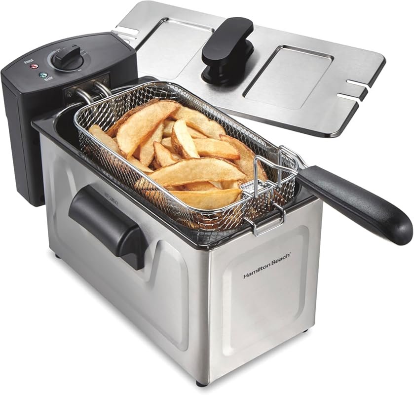 Hamilton Beach Family Style Deep Fryer with Magnetic Cord, 3 Liter Oil