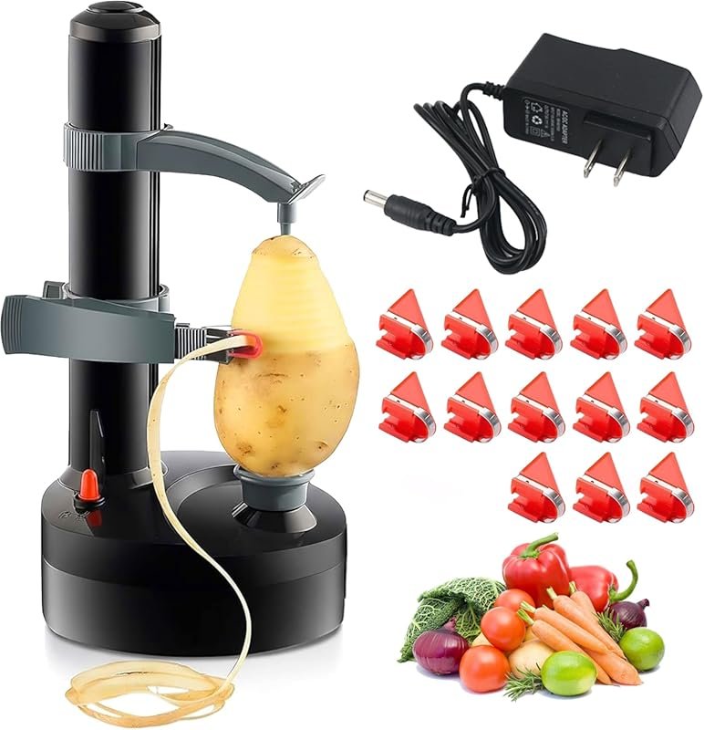 Automatic Electric Potato Peeler with 13 Stainless Steel Blades – Hand
