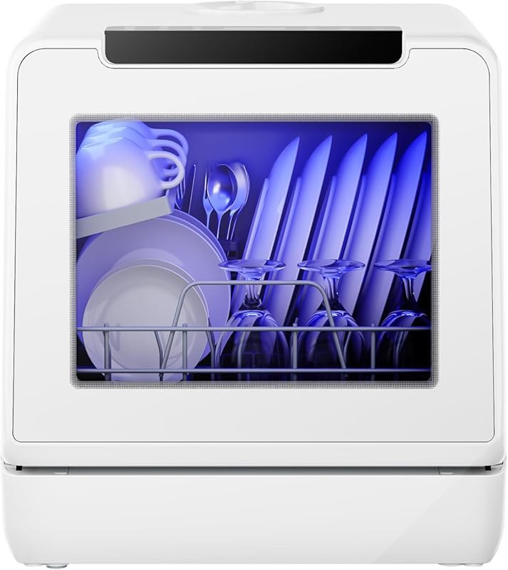 8-Program Portable Dishwasher with Multiple Modes & High-Temp