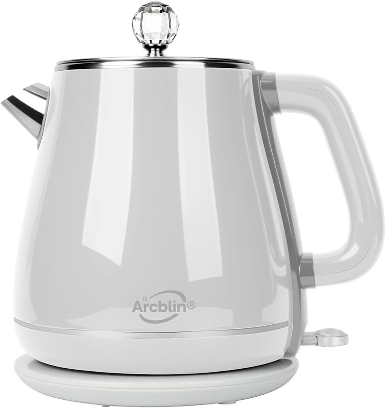 Retro Electric Kettle, All Stainless Steel, 1.8L, Fast Boil, Auto Shut