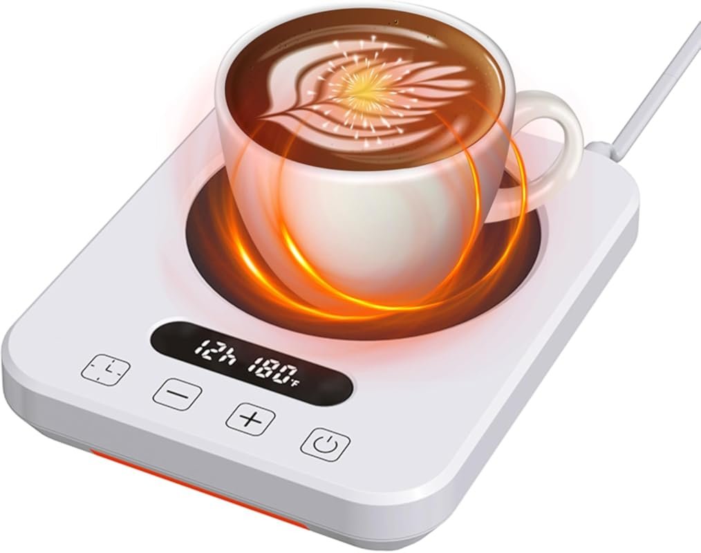 7-Temp Coffee Mug Warmer with 8H Auto Shut Off & 12H Timer, Fast Bottl