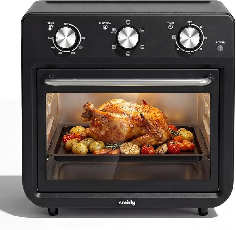 SMIRLY 6-in-1 Air Fryer Oven Combo, 27QT, Fits Turkey & 12