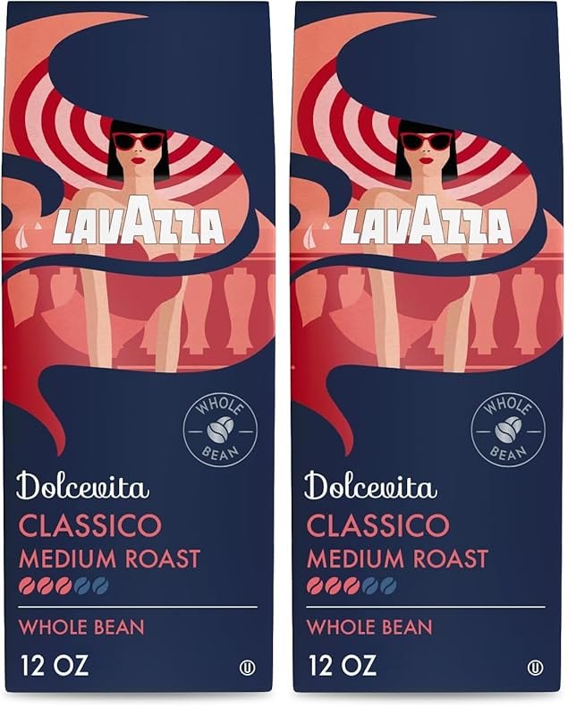 Lavazza Dolcevita Classico Medium Roast Arabica & Robusta Coffee, Rich