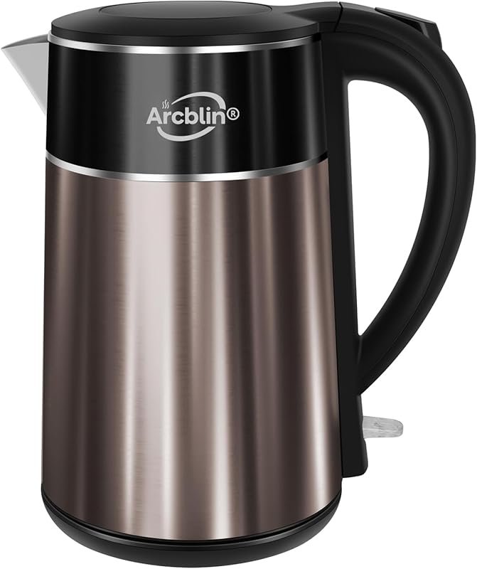 Double Wall Insulated Electric Kettle with Auto Shut-Off – 1.8L, 1350W