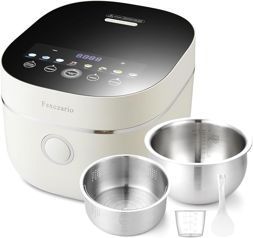 Low Carb Rice Cooker with Nonstick Stainless Pot & 24H Delay Timer