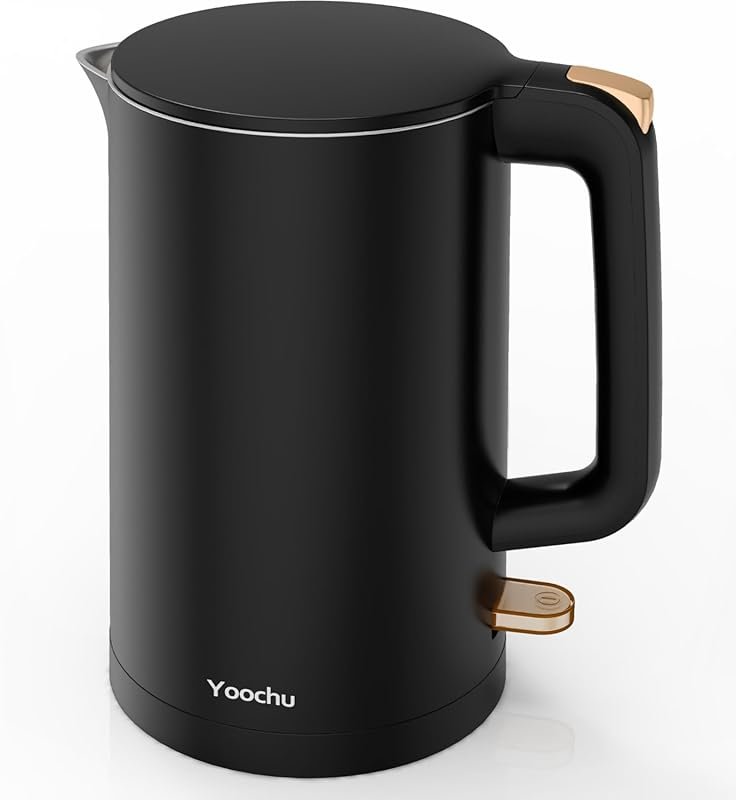 Double Wall Electric Kettle, Cool Touch, Cordless, Boil-Dry Protection