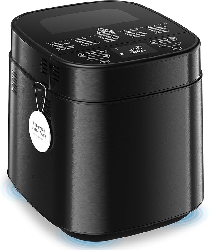 2.5LB Bread Maker with Built-in Scale, 25-in-1 Settings, Adjustable Ba