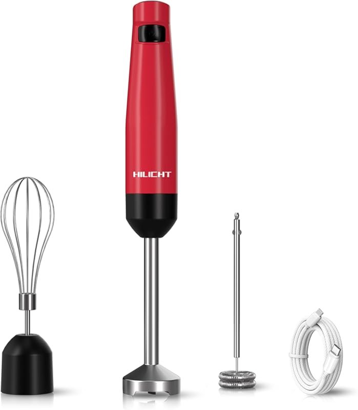 Cordless Immersion Blender with 60+ Bowl Battery Life, 12V Rechargeabl