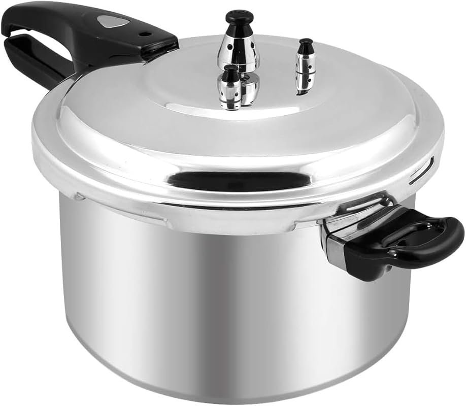 Barton 6-quart aluminum pressure canner with quick-release valve for s