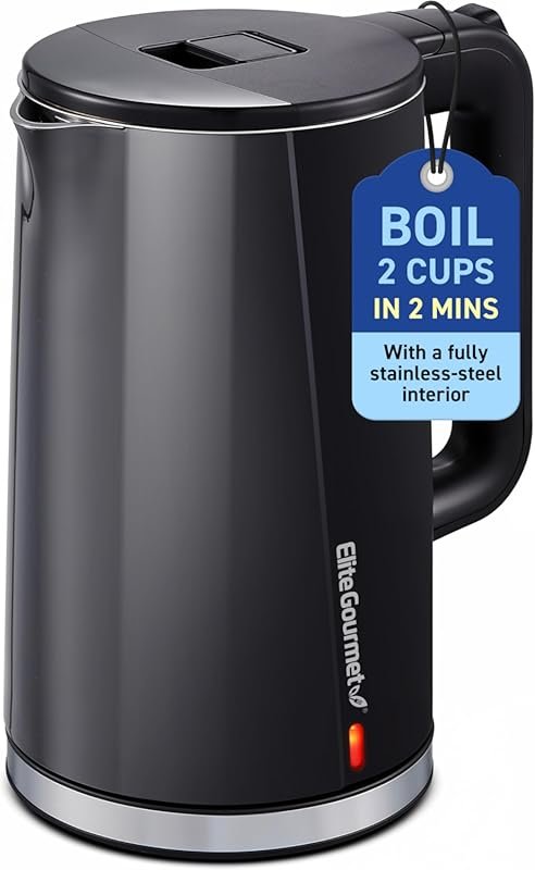 1.7L Cool-Touch Electric Kettle with Stainless Steel & Auto Shut-Off –