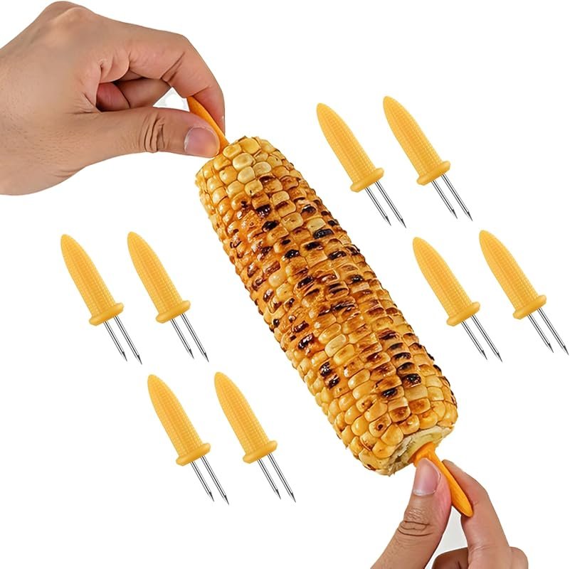 37 PCS Non-Slip Heat Resistant Corn Skewers with Handles for Grilling 